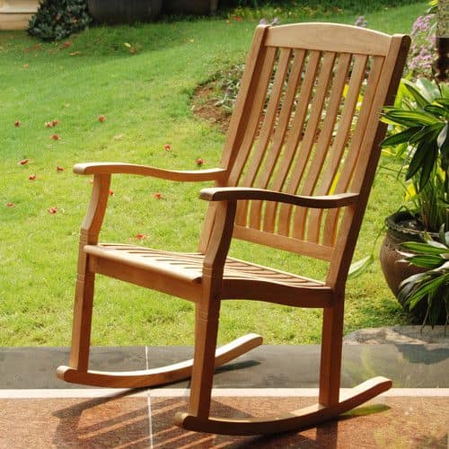 صندلی چوبی گهواره ای ساخت دست با استحکام طولانی